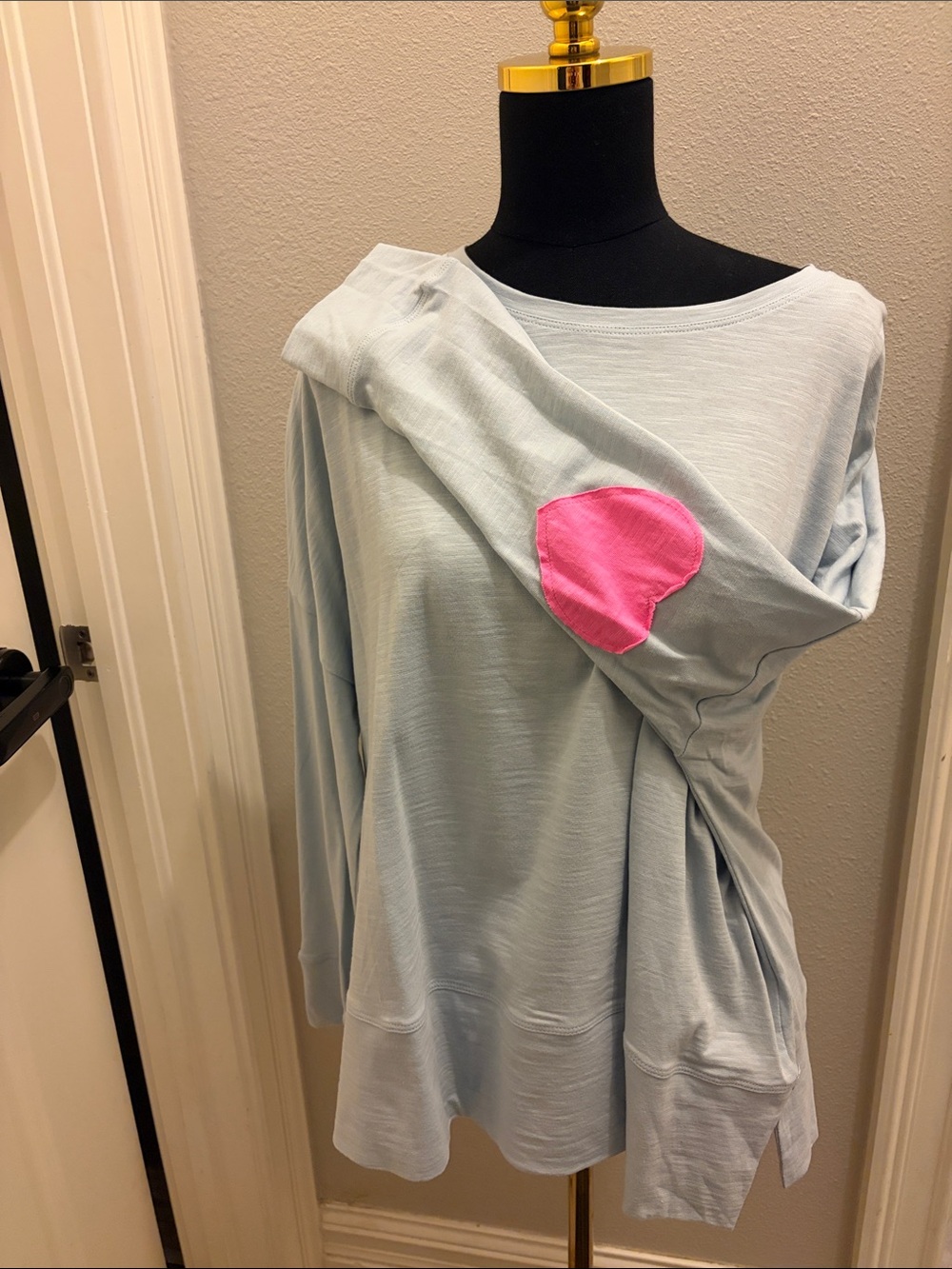 Mer Sea Armour Top in Crystal with Blue Pink Hearts New One Size